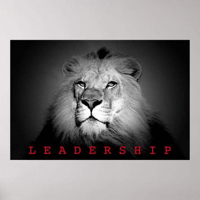 Motiverande ledarskap King Lion Poster (Framsidan)