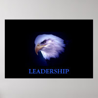 Motiverande ledarskapseagle Blue Tones Poster