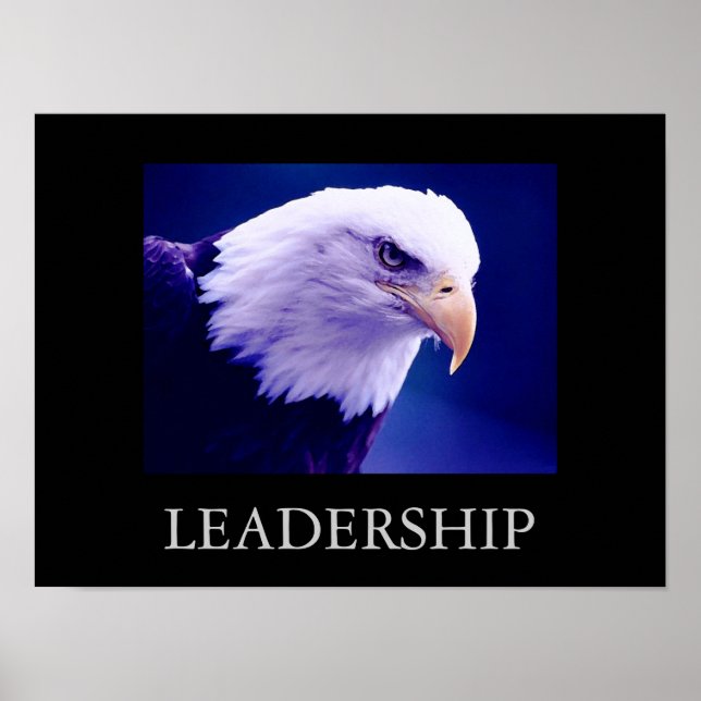 Motiverande ledarskapseagle Öga Poster (Framsidan)