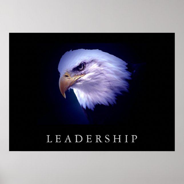Motiverande ledarskapseagle Öga Poster (Framsidan)