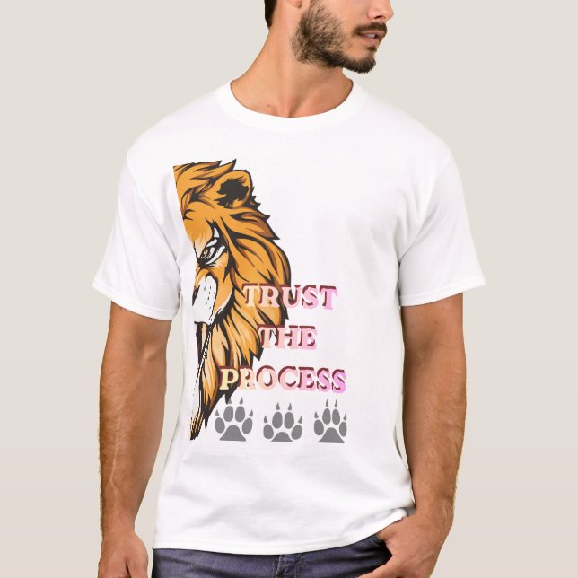 Motiverande Lejon Grafik för T-Shirts (Framsida)