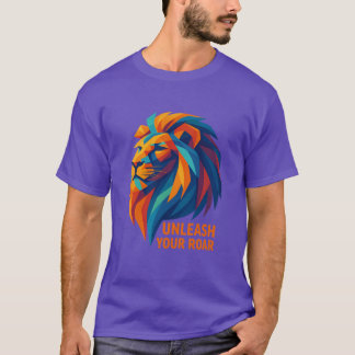 Motiverande Lejon Konst Släpp Loss Din Röst Djärv T Shirt