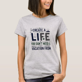 Motiverande Livscitat Vintage Stil Typografi T Shirt
