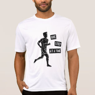 Motiverande löparman-kvot svart t-shirt