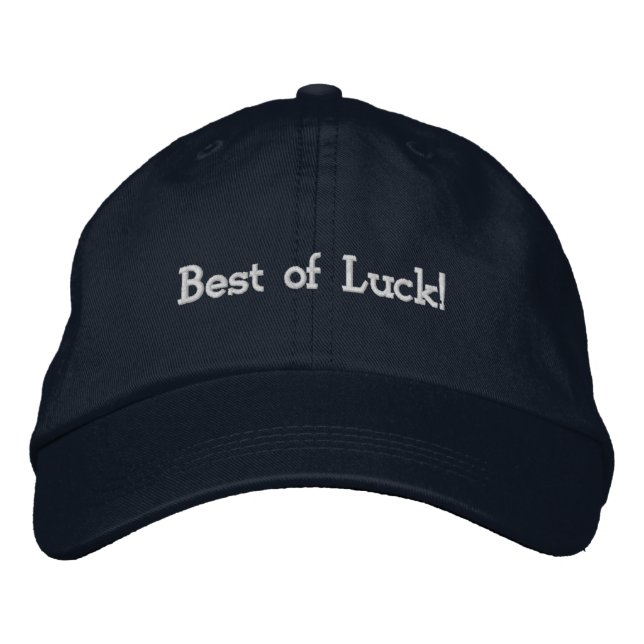 Motiverande "Lycka till!" Text Justerbar Hatt Broderad Keps (Framsida)