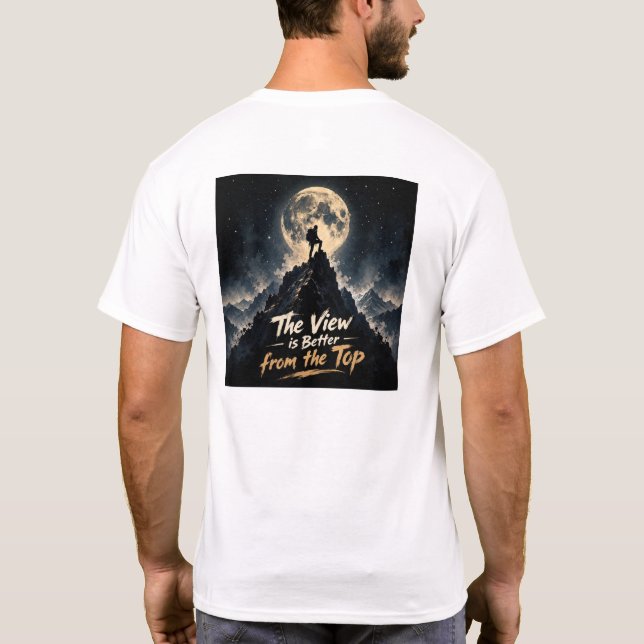 Motiverande Månbestigning T-Shirt (Baksida)