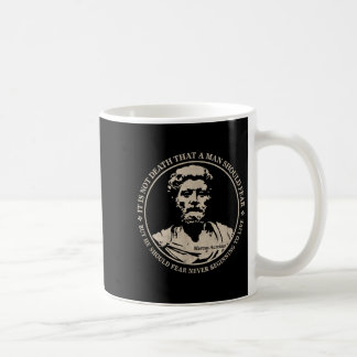 Motiverande Marcus Aurelius citat av rädsla Kaffemugg