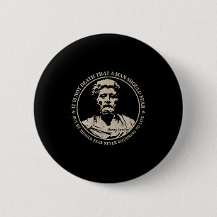 Motiverande Marcus Aurelius citat av rädsla Knapp