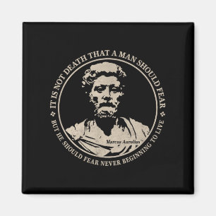 Motiverande Marcus Aurelius citat av rädsla Magnet