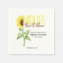 Motiverande Midlife Solros Blommar 50-årsdag