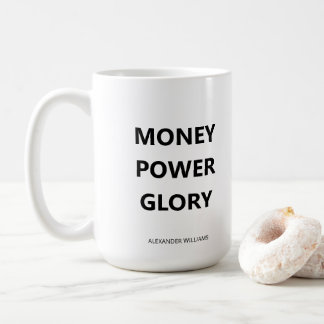 Motiverande Minimalistisk Företag Svart och Vitt Kaffemugg