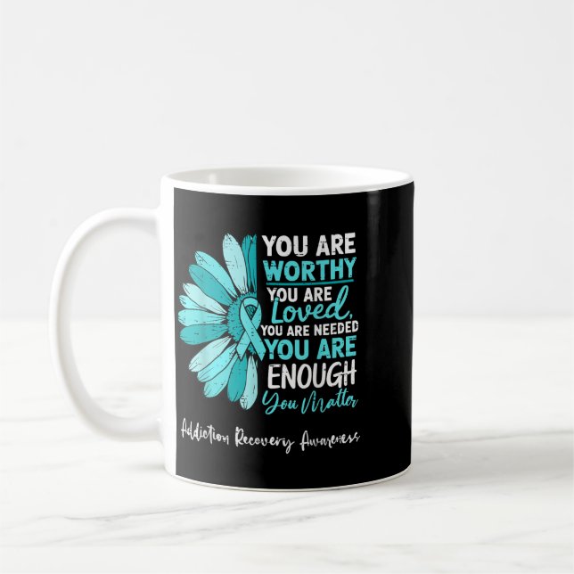 Motiverande missbruksåterhämtningsmedvetenhet drog kaffemugg (Vänster)