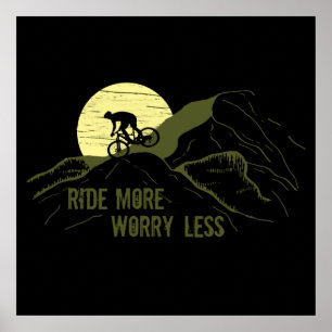 Motiverande Mountainbike-citat - Roligt cykling Poster