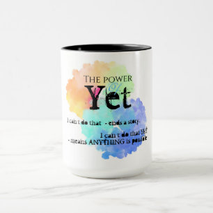 Motiverande mugg, ännu inte regnbågsmolnkraft mugg