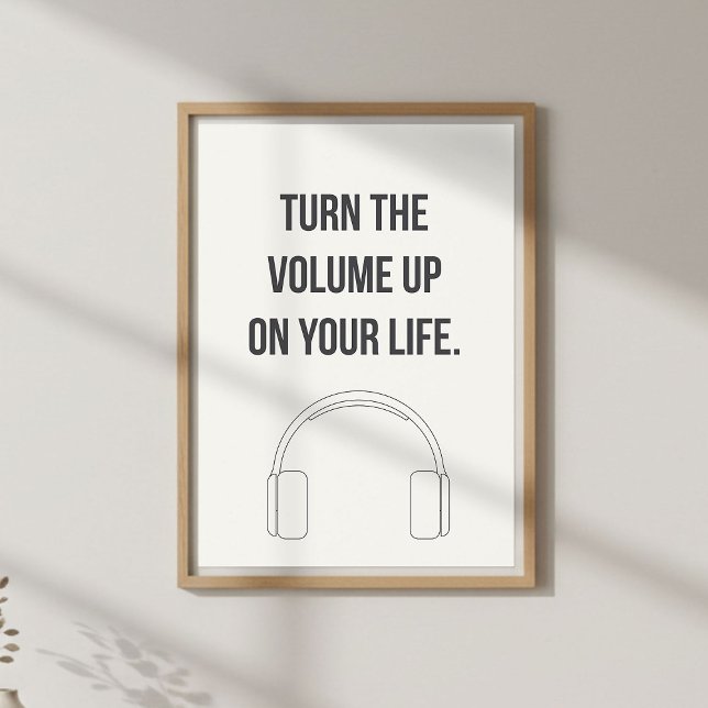 Motiverande Musikcitat. Positiv Energi Poster (Skapare uppladdad)