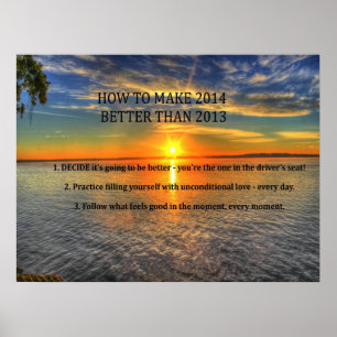Motiverande nyårsresolution Poster 2014