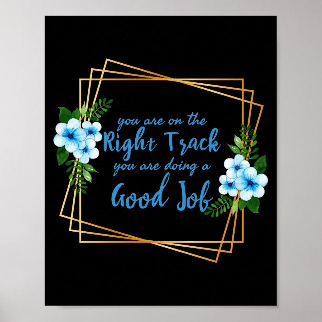 Motiverande och inspirerande citat för arbete poster (Framsidan)