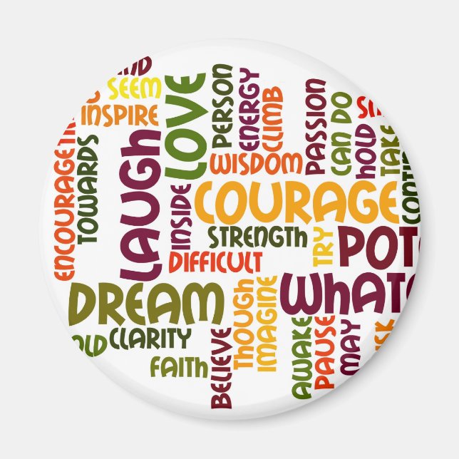 Motiverande Ord #1-kylmagnet Magnet (Framsidan)