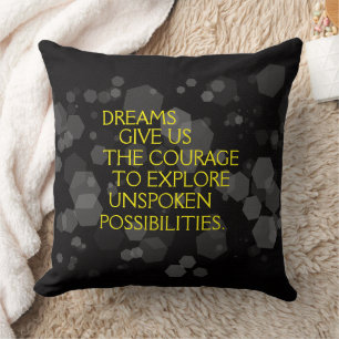 Motiverande Ord: Dreams Ge oss the Cours ... Kudde