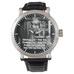 Motiverande Ord - hinder kan inte hindra dig Armbandsur