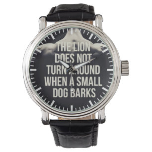 Motiverande Ord - Lejona vänder sig inte runt Armbandsur