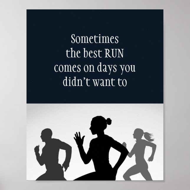 Motiverande Ord, med en offert som bästa Springa Poster (Framsidan)