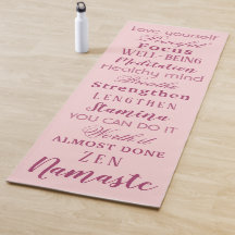Motiverande ord Modern Rosa Yogamatta