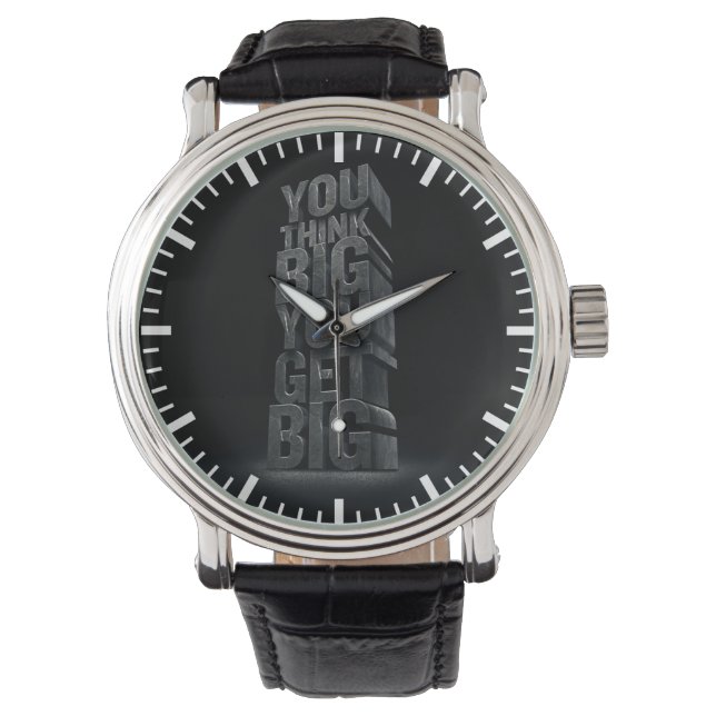 Motiverande Ord - Tänka Big, Get Big Armbandsur (Framsida)