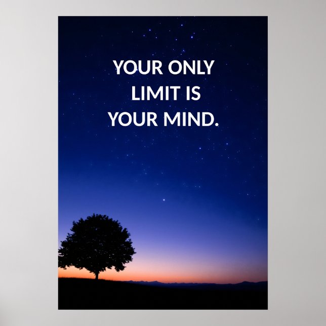 Motiverande positiv humble Text Poster (Framsidan)