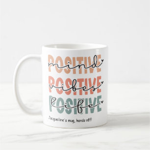 Motiverande positiv mind Vibes Life Kaffemugg