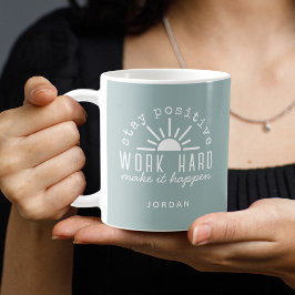 Motiverande positivt citat med valfritt namn kaffemugg