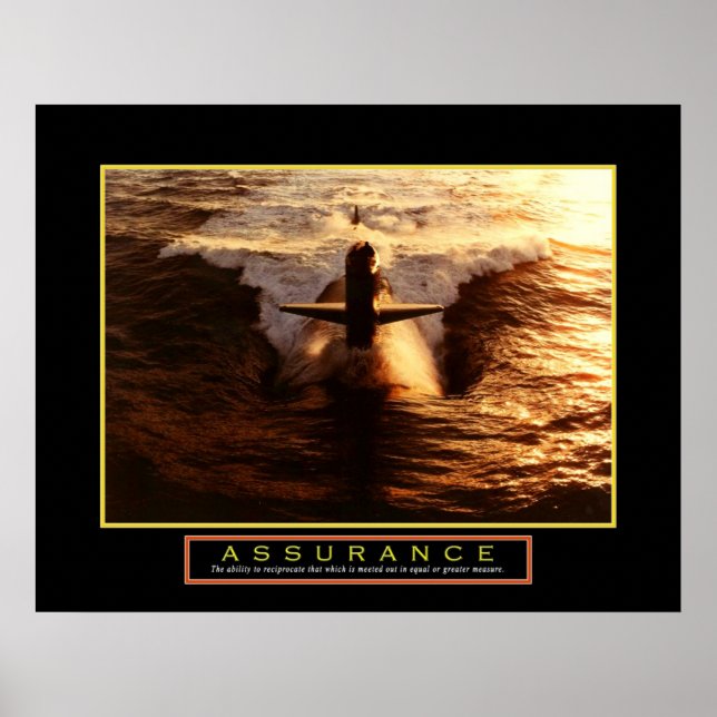 Motiverande Poster - "Assurance" - 22" x 28" (Framsidan)