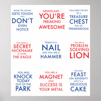 Motiverande poster att inspirera till schmazism