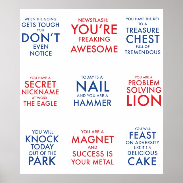 Motiverande poster att inspirera till schmazism (Framsidan)