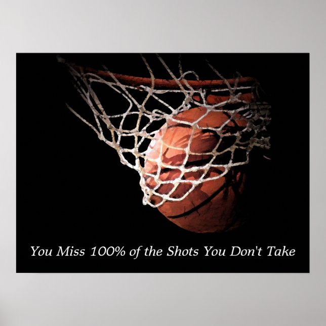 Motiverande Poster av basket (Framsidan)
