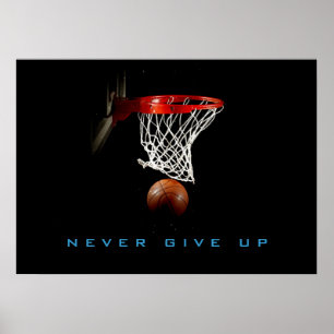 Motiverande Poster av Basketboll aldrig i Ge