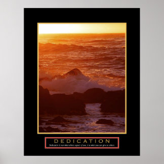 Motiverande Poster - "Dedikation" - 22" x 28"