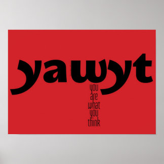 Motiverande Poster - du är vad du Tänkor