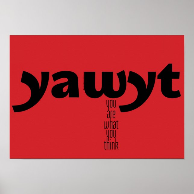 Motiverande Poster - du är vad du Tänkor (Framsidan)