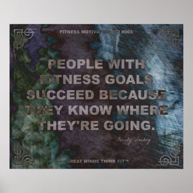 Motiverande Poster för Fitness Quote #003 (Framsidan)