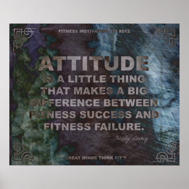 Motiverande Poster för Fitness Quote #012 (Framsidan)