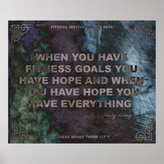 Motiverande Poster för Fitness Quote #014 (Framsidan)