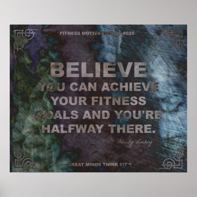 Motiverande Poster för Fitness Quote #025 (Framsidan)