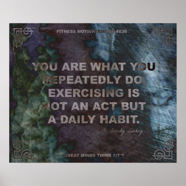 Motiverande Poster för Fitness Quote #036 (Framsidan)