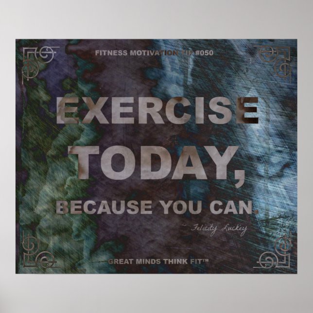 Motiverande Poster för Fitness Quote #050 (Framsidan)