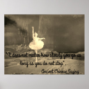 Motiverande Poster med Ballerina