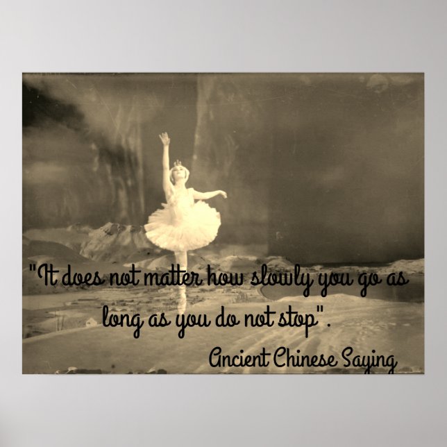 Motiverande Poster med Ballerina (Framsidan)