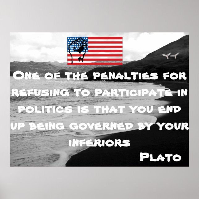 Motiverande Poster med citat av Plato (Framsidan)