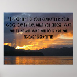 Motiverande Poster med citat från Heraclitus
