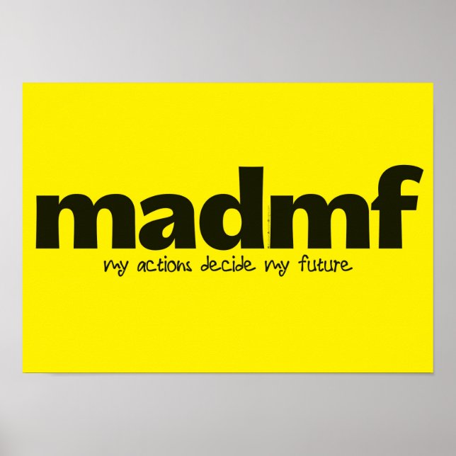 Motiverande Poster - Mina åtgärder avgör min framt (Framsidan)